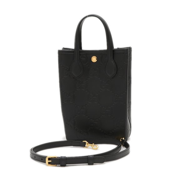 GUCCI Black Leather Shoulder Bag - Picture 1 of 5